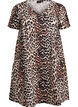 Short a-line dress with floral print, Brown, Packshot image number 0