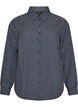 Checked shirt with rhinestones, Blue, Packshot image number 0