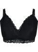 Nursing bra with lace, Black, Packshot image number 0