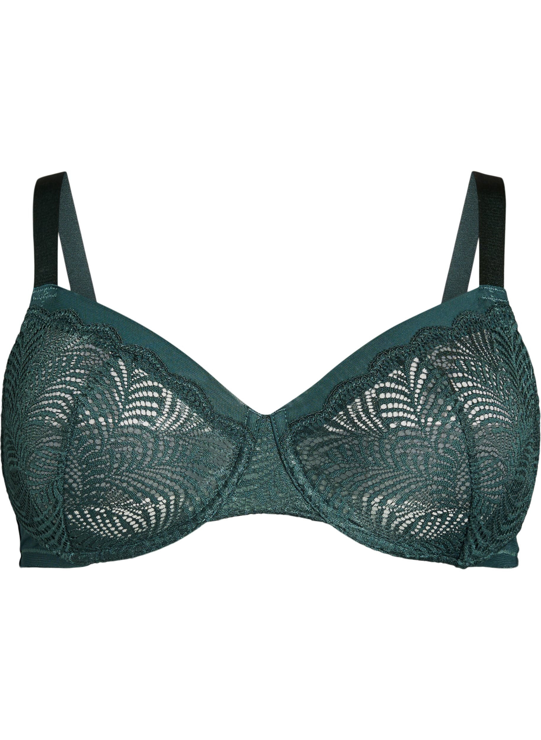 Full cover bra with underwire and lace