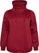 Sweatshirt with high collar and pockets, Red, Packshot image number 0
