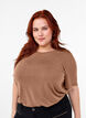 T-shirt with TENCEL™ Modal and round neck, Brown, Model image number 0