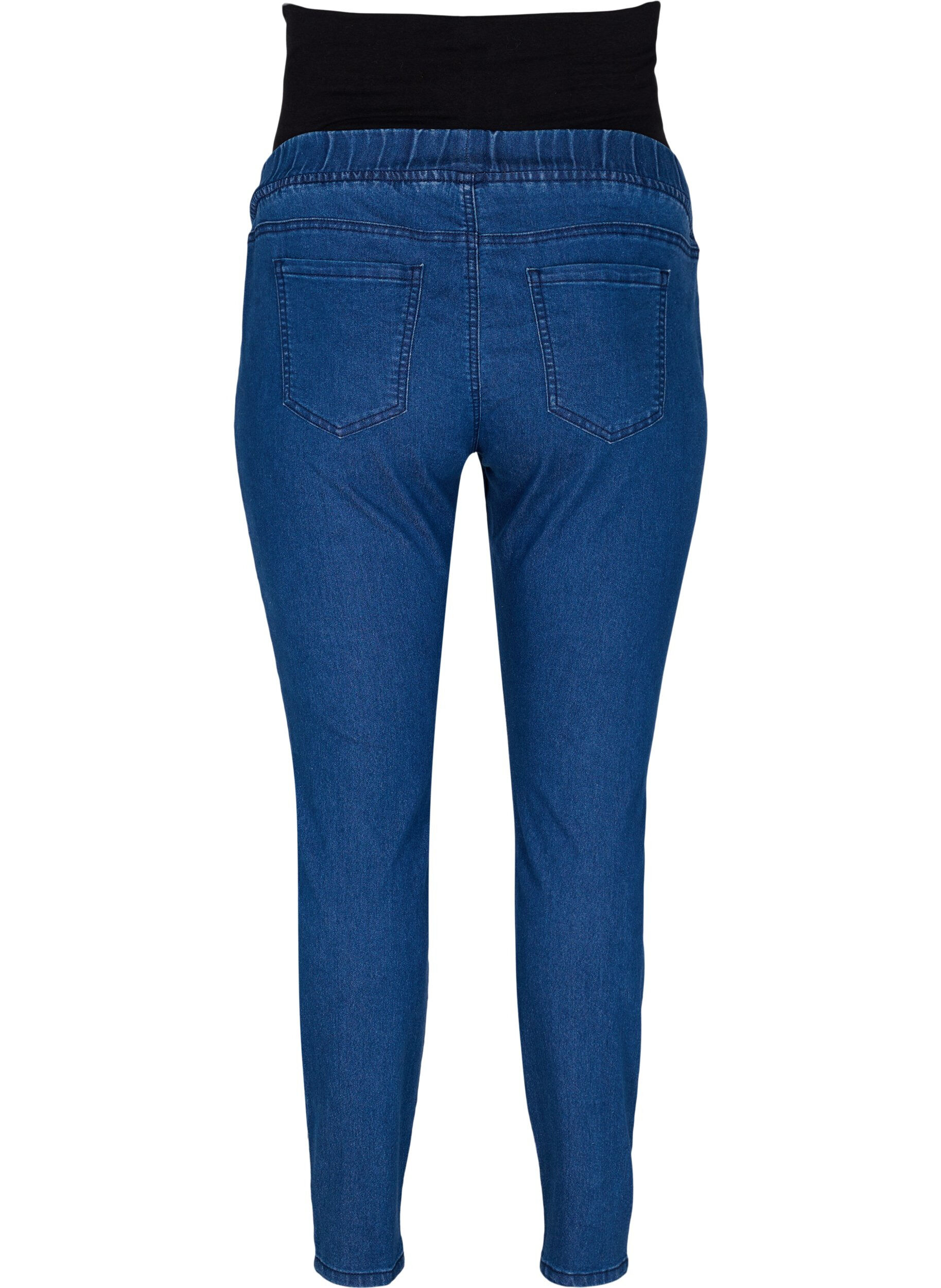 Zizzifashion Pregnancy jeggings with back pockets, Blue, Packshot image number 1