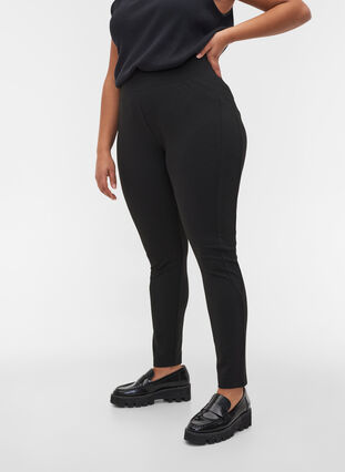 Leggings with push-up effect, Black, Model image number 2