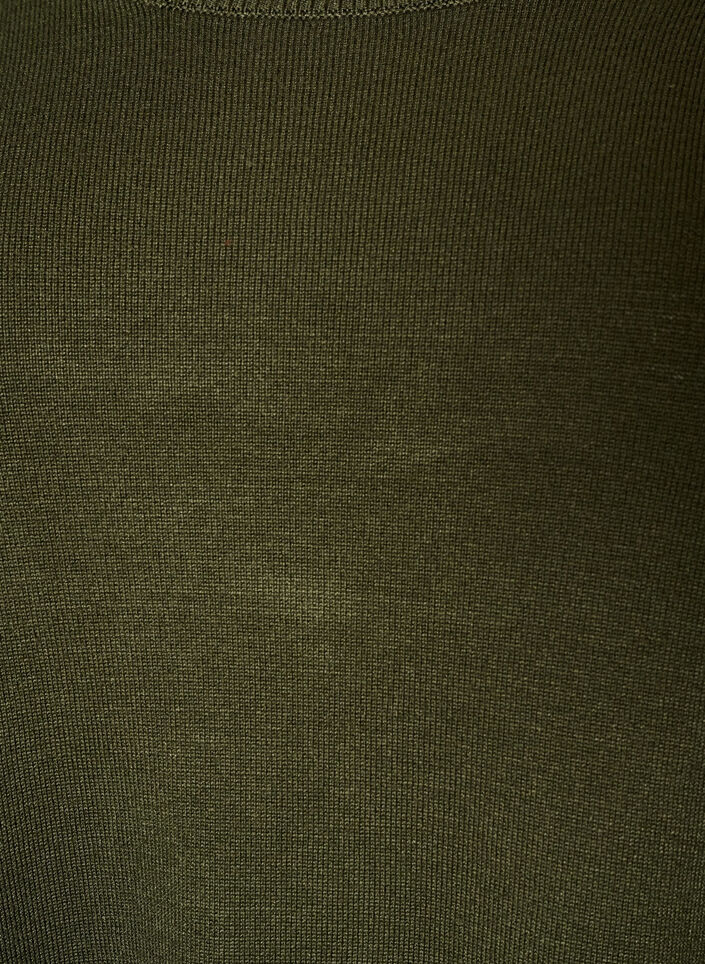 Knitted blouse with side buttons, Green, Packshot image number 2
