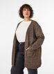 Long cardigan with pockets, Brown, Model image number 0