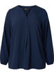 Plain colour top with v-neck, Navy Blazer, Packshot image number 0