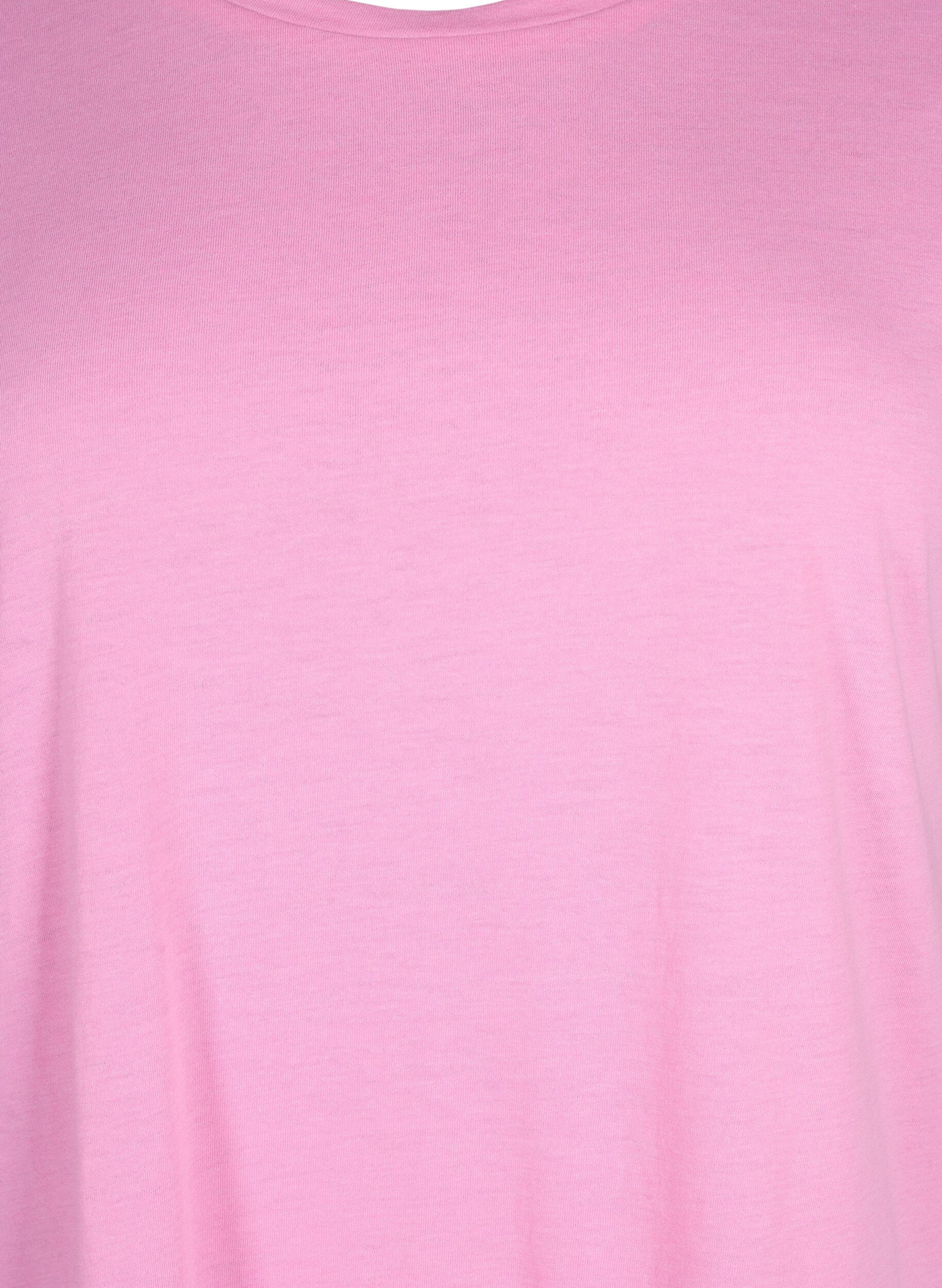 Zizzifashion Short sleeved cotton blend t-shirt, Pink, Packshot image number 2