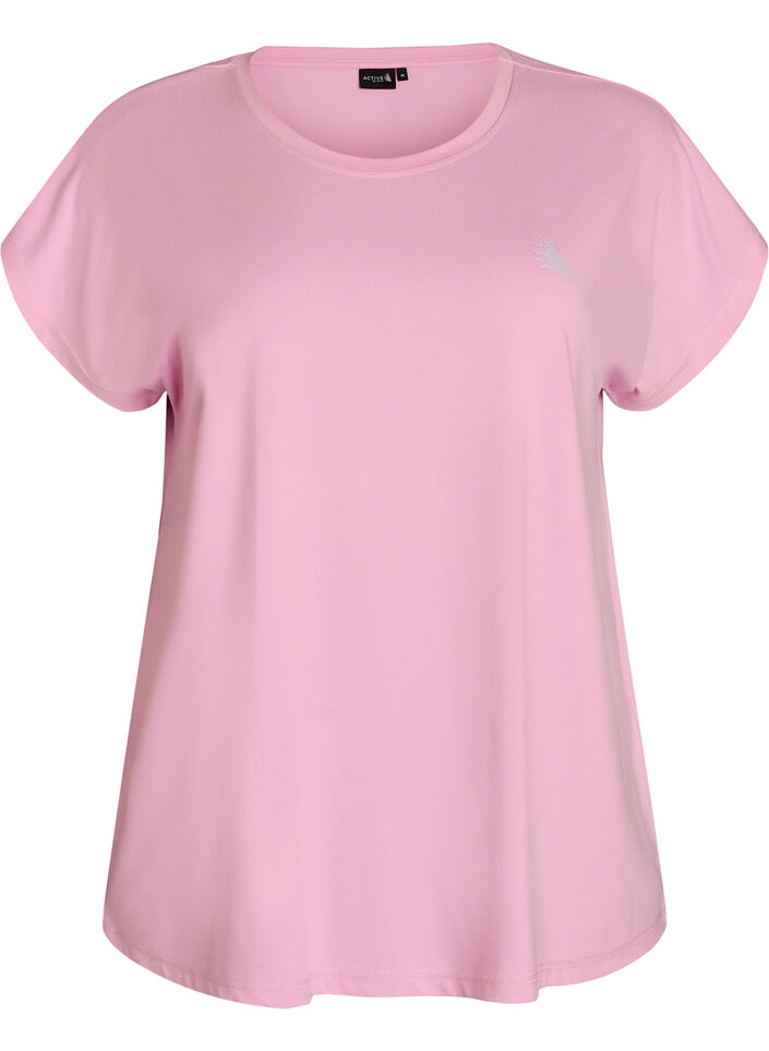 Solid-coloured training T-shirt, Pink, Packshot image number 0