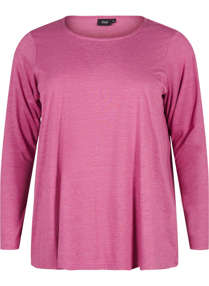 Long-sleeved T-shirt with round neck, Malaga Mel., Packshot image number 0