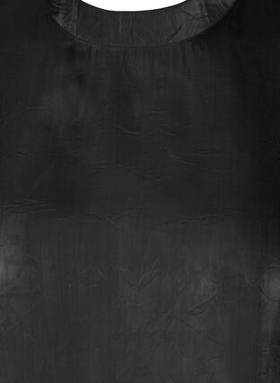 Long-sleeved shiny blouse, Black, Packshot image number 2
