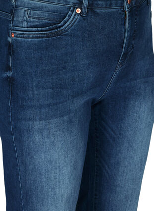Gemma jeans with a regular fit and high waist, Blue denim, Packshot image number 2