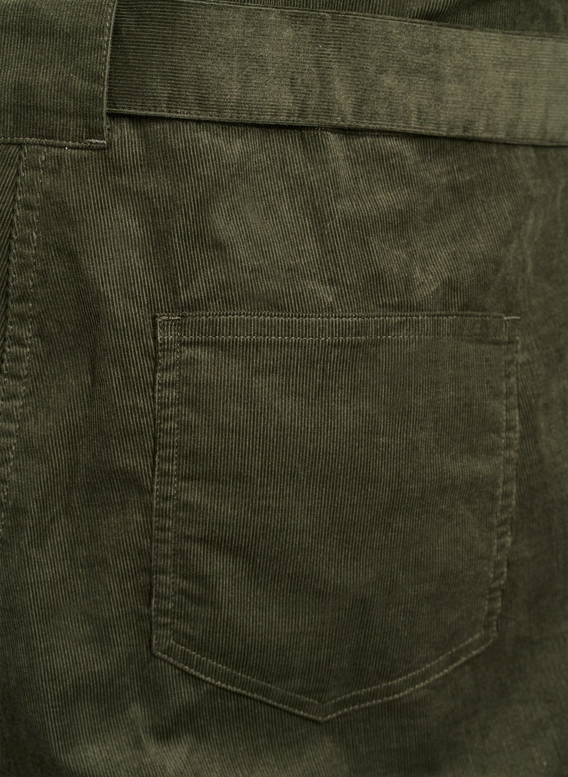 Zizzifashion Corduroy jumpsuit with straight legs, Green, Packshot image number 4