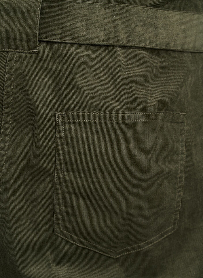 Corduroy jumpsuit with straight legs, Green, Packshot image number 4