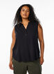 FLASH - Sleeveless viscose blouse, Black, Model image number 0