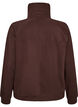 Sweat cardigan with high collar and zip, Brown, Packshot image number 1