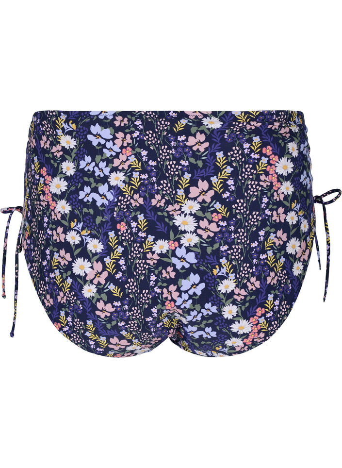 Printed bikini bottoms with a high waist, Ditsy Flower, Packshot image number 1