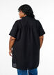 A-shaped tunic with short sleeves and buttons, Black, Model image number 2