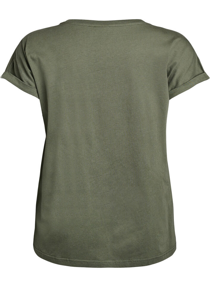 T-shirt with animal print and text, Thyme W. Wild, Packshot image number 1