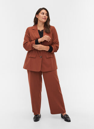 Blazer with button fastening and pockets, Tortoise Shell, Model image number 4