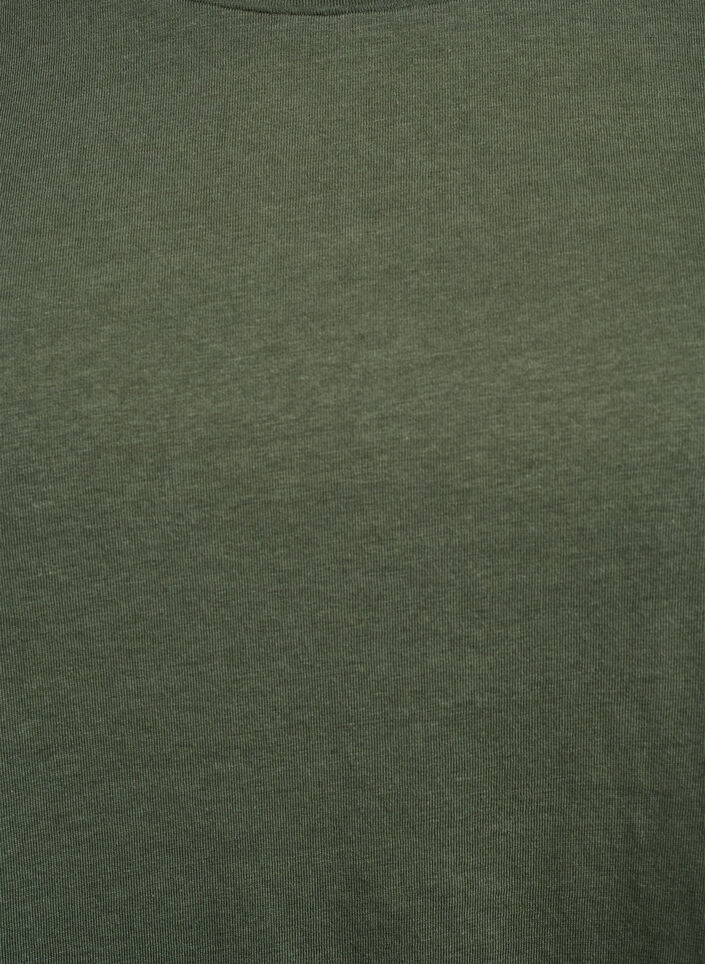 T-shirt with a round neck and A-line shape, Green, Packshot image number 2
