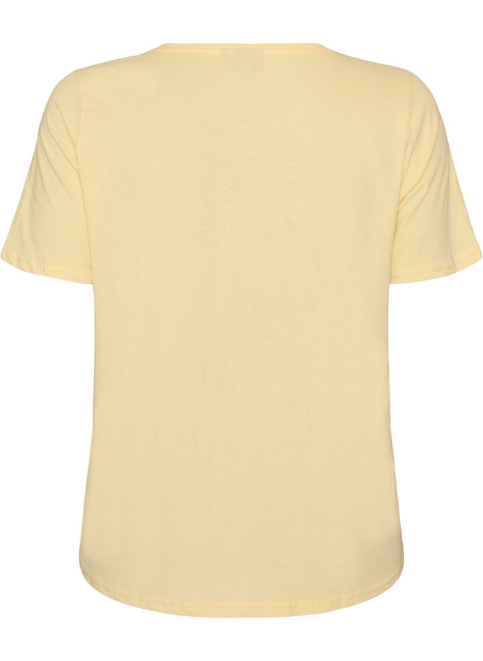 T-shirt with motif, Yellow, Packshot image number 1