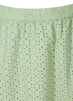 Cotton skirt with broderie anglaise, Silt Green, Packshot image number 2
