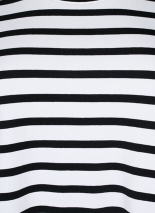 Striped cotton t-shirt, Black Stripes, Packshot image number 2