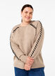 Knitted blouse with stitching, Desert T.Wh.Mel.Comb, Model image number 0