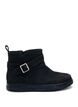 Short wide fit boot in suede, Black, Packshot image number 0