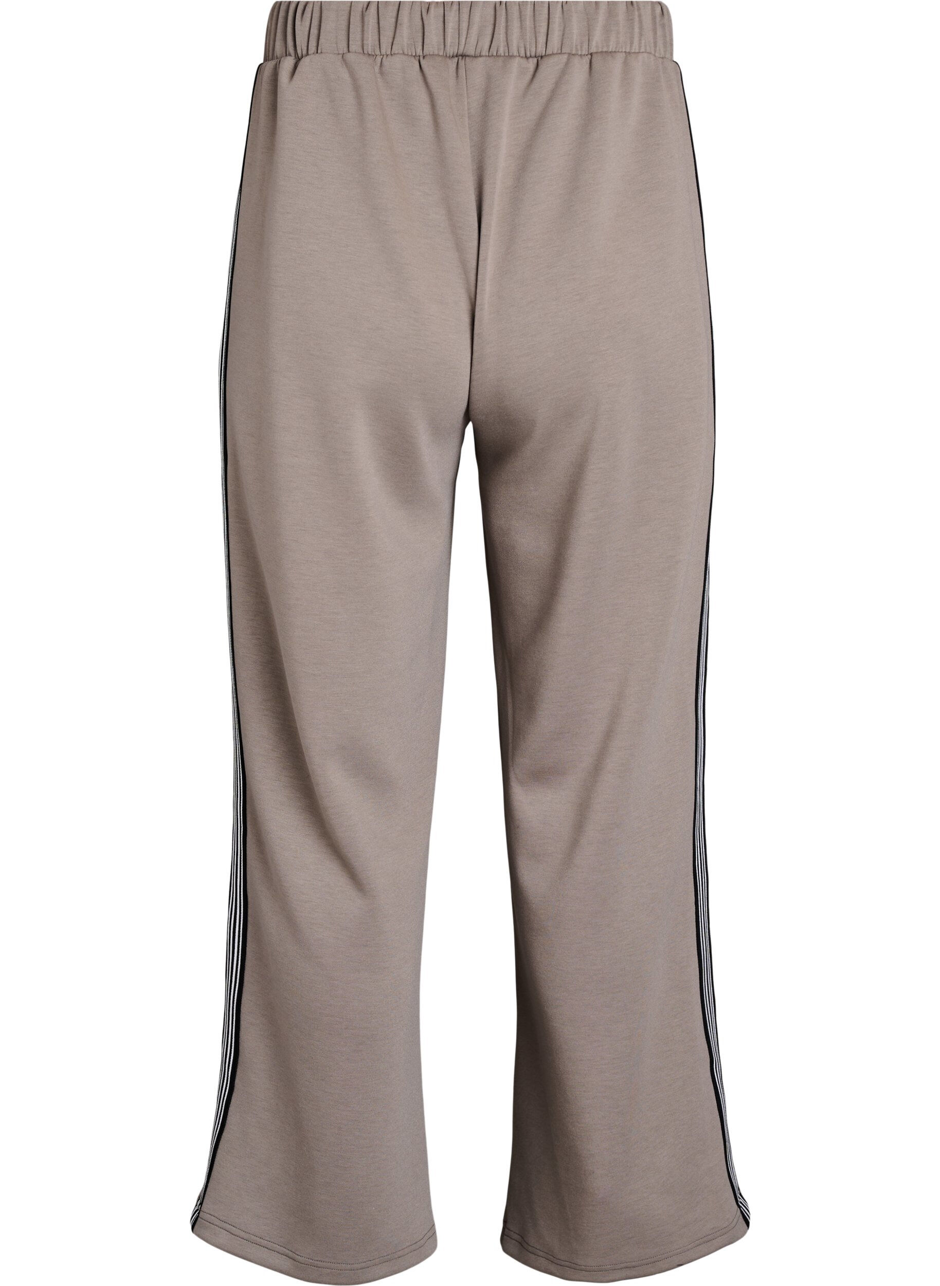 Zizzifashion Trousers with side stripes, Beige, Packshot image number 1