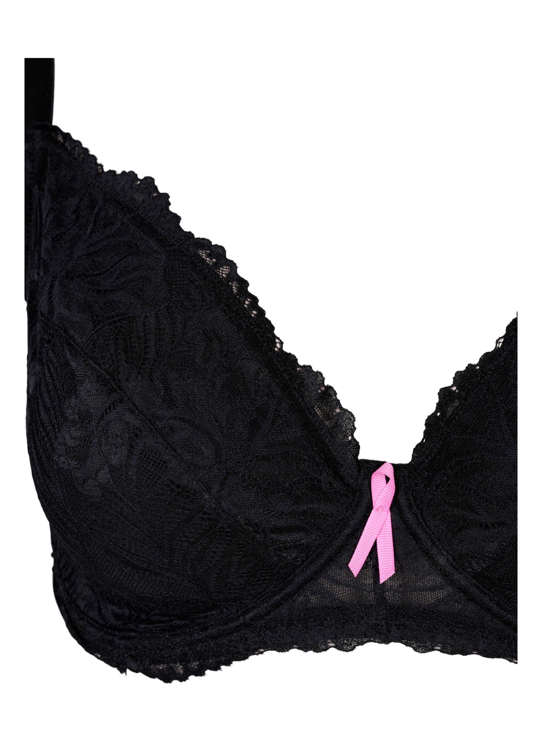Zizzifashion Support the breasts - underwire bra with pockets for padding, Black, Packshot image number 2