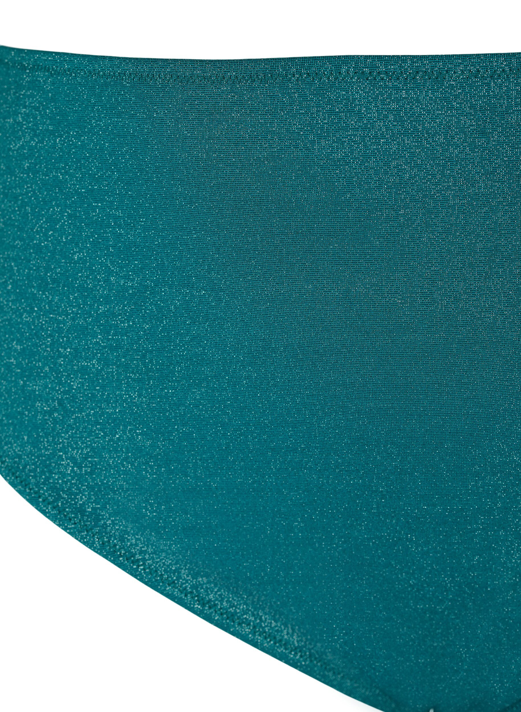 Zizzifashion Glitter bikini briefs with a high waist, Green, Packshot image number 2