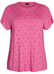 Pyjama T-shirt in viscose with all-over print, Pink, Packshot image number 0