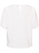 Structured blouse with short sleeves, White, Packshot image number 1