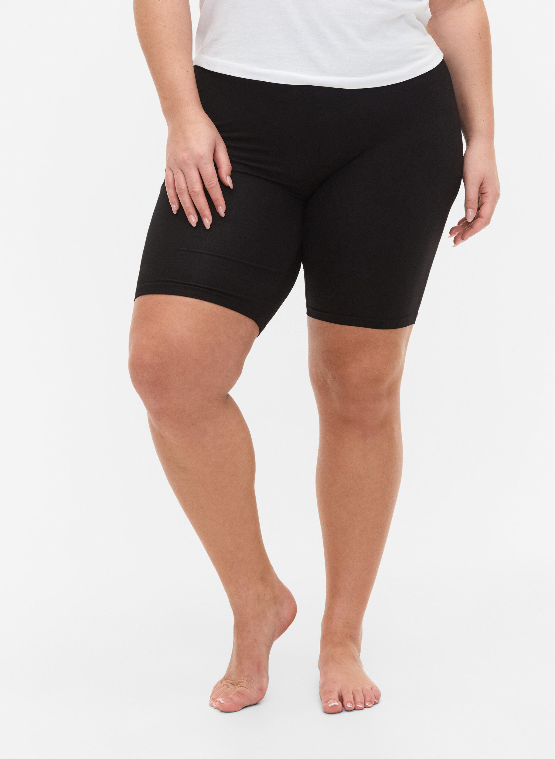 Zizzifashion2-pack viscose cycling shorts, Black, Model image number 3