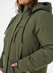 Water-repellent parka with a hood and functional details, Green, Model image number 3