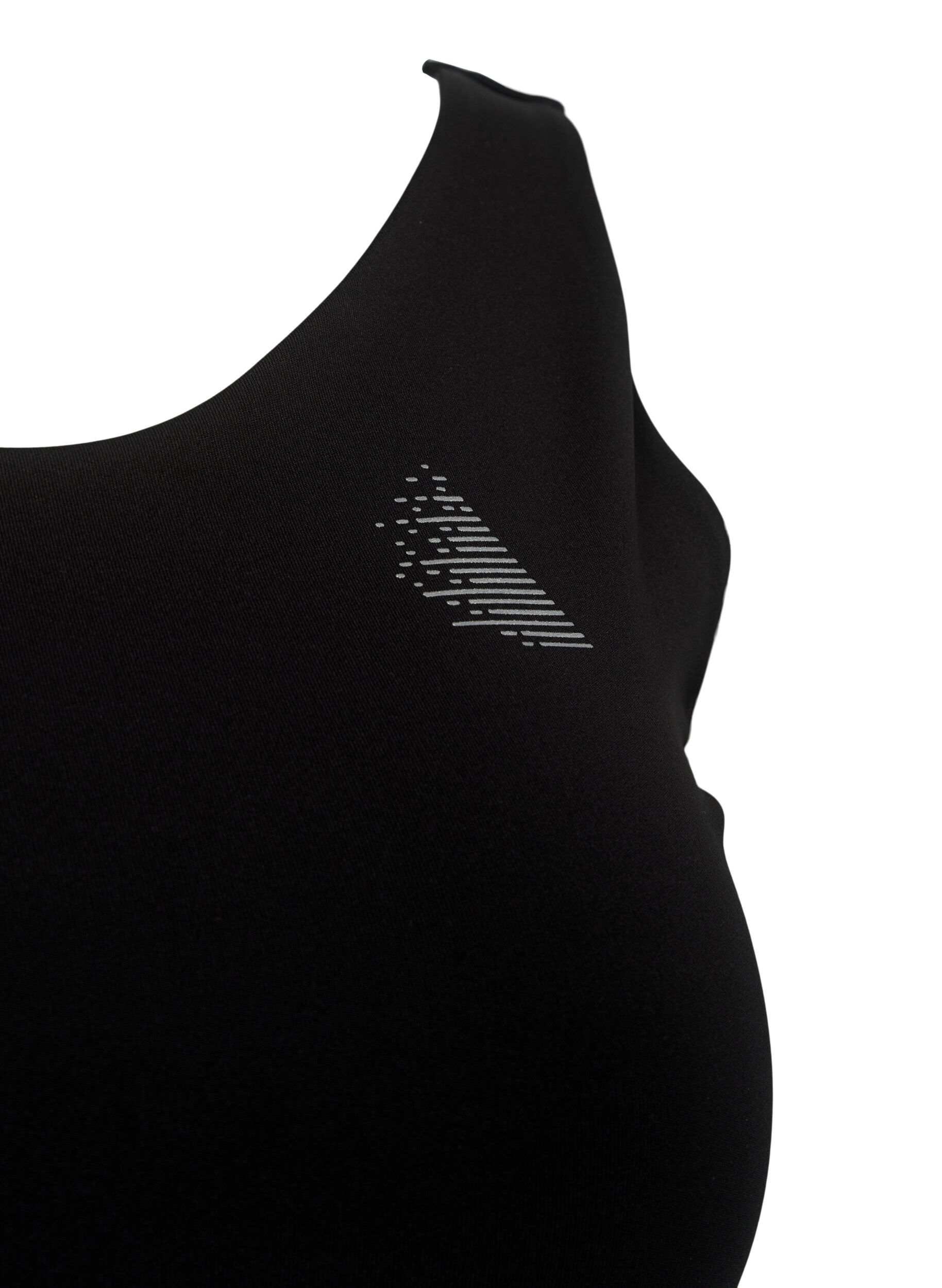 Zizzifashion Sports bra with cut out part, Black, Packshot image number 2