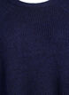 Ribbed jumper with 3/4 sleeves, Blue, Packshot image number 2