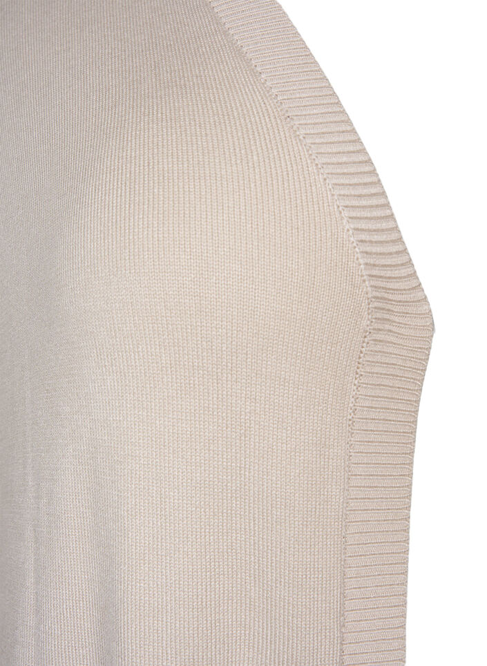 Long knitted cardigan in a viscose blend, Beige, Packshot image number 2