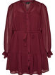 Dress in a lightweight woven fabric with ruffles and a tie-belt, Red, Packshot image number 0