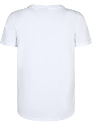 Basic cotton t-shirt, Bright White, Packshot image number 1