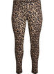 Viscose leggings with leopard print, Brown, Packshot image number 0