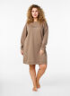 Short sweatshirt dress in a modal mix, Fossil , Model image number 2
