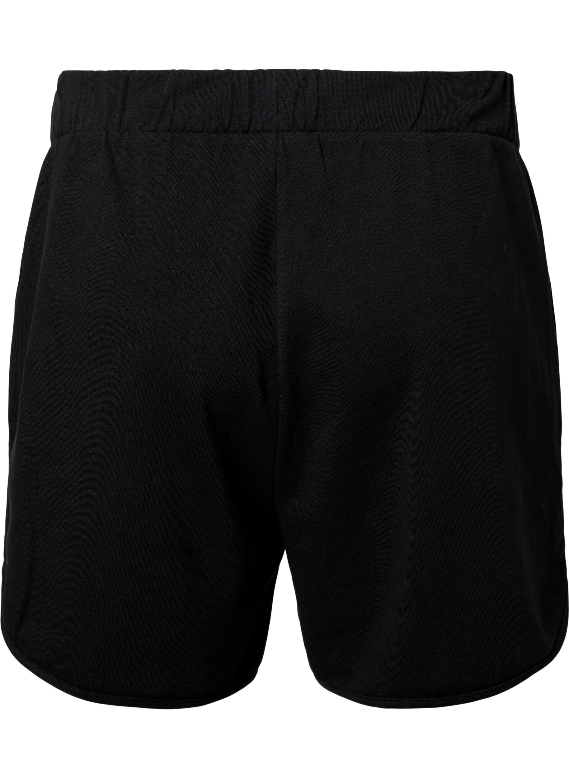 Zizzifashion Plain workout shorts with pockets, Black, Packshot image number 1