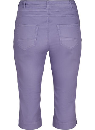 Close-fitting capris with button fastening, Silver Bullet, Packshot image number 1