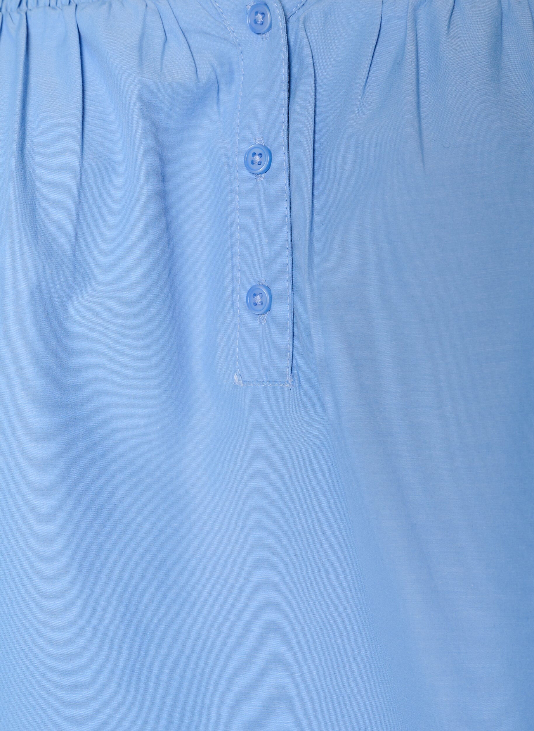 Zizzifashion Blouse with smock and 3/4 sleeves, Blue, Packshot image number 2