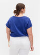 Short sleeved cotton blend t-shirt, Blue, Model image number 2