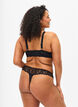 G-string briefs with lace and a regular waist, Black, Model image number 1