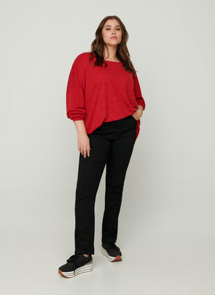 Loose, long-sleeved blouse, High Risk Red ASS, Model image number 2